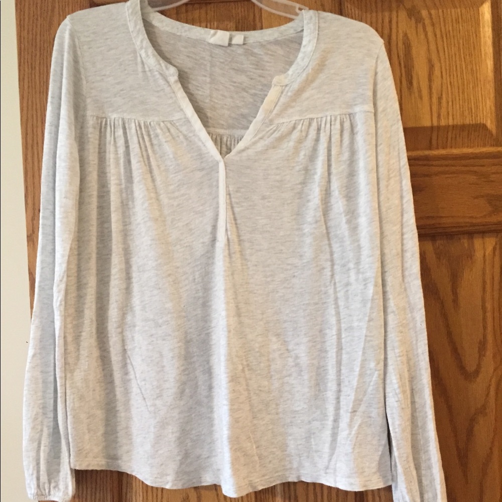 Long sleeve off white shirt